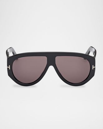 Tom Ford Men & apos;s Bronson T-Logo Shield Sunglasses