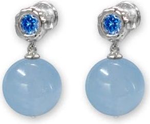 Classicharms Isla Aquamarine Bead Drop Earrings in Auqamarine at Nordstrom