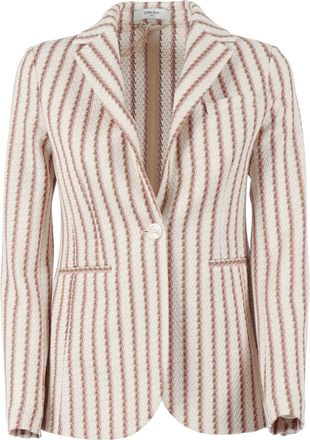 Circolo 1901 Long Textured Stripe Slim Jacket