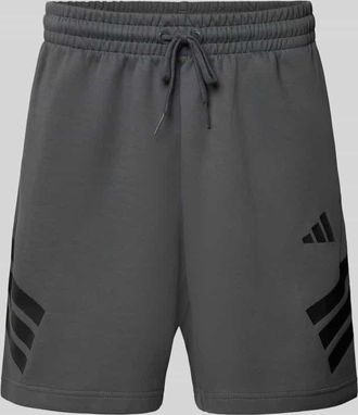 adidas Regular Fit Sweatshorts mit Baumwoll-Anteil in Anthrazit, Gr&ouml;&szlig;e XXL