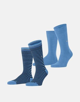 Burlington Womens BURLINGTON MENS EVERYDAY STRIPE 2-PACK SOCKS MARINA - Blue/Blue/Blue - Size: 13/6.5/7/7.5/11.5/5/12/5.5/12.5/6/10/3.5/10.5/4/11/4.5/8/2/9/2.5