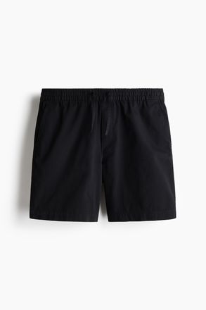 H&M Baumwollshorts in Relaxed Fit - Schwarz