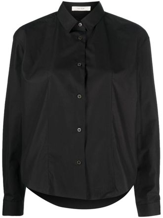 The Row long-sleeve cotton shirt - Black