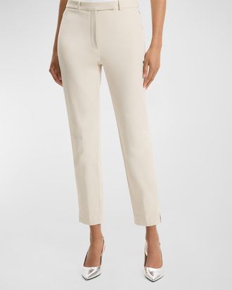 Theory Bistretch High-Waist Tapered Crop Pants