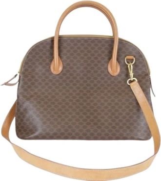 Celine Pre-owned Handbags, female, Brown, Size: ONE SIZE Pre-owned Macadam Shoulder bag