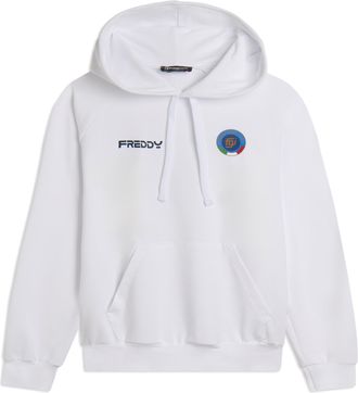 Freddy Felpa Unisex con Cappuccio, Logo FGI e grafica Tricolore