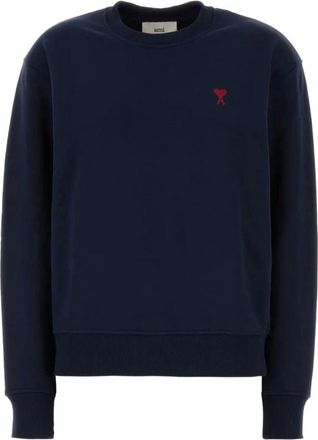 Ami Sweatshirts, male, Blue, Size: XL Red Heart Sweatshirt