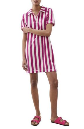 Mango Stripe Terry Nightgown in Fuchsia at Nordstrom, Size Medium
