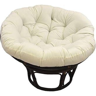 OEM Coj&iacute;n Impermeable Para Silla De Jard&iacute;n Con Correas - Lavable, Redondo, Blanco Roto, 100 X 100 Cm -crezuo