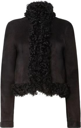 Fendi Blouson - Dames - Jassen - Zwart - M - Leer - Jassen