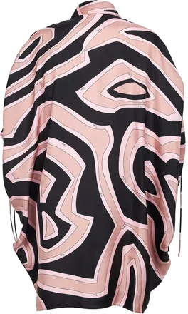 Emilio Pucci Womens Kaftan Dress Labirinto Print Multicolour Silk