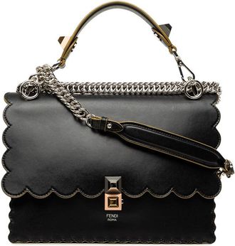 Fendi Pre-owned Fendi Medium Scalloped Leather Kan I Satchel Ladies 4TXNFO24BKRZJM8L