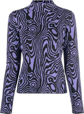 Moschino Sweatshirts - Dames - Longsleeves - Blauw - XS - Polyester - Tops
