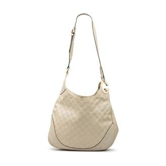 Gucci Pre-owned Shoulder Bags, female, White, Size: ONE SIZE Pre-owned Leather Shoulder Bag