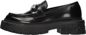 Jimmy Choo London Marlow Diamond - Dames - Loafers - Zwart - 41 EU - Leer - Schoenen