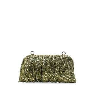 Benedetta Bruzziches Tassen, Dames, Groen, ONE Size, Satijn, Venus La Grande Clutch