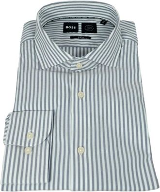 HUGO BOSS P-HANK-spread-C1-222 Shirt - Heren - Casual Overhemden - Blauw - 2XL - Overhemden