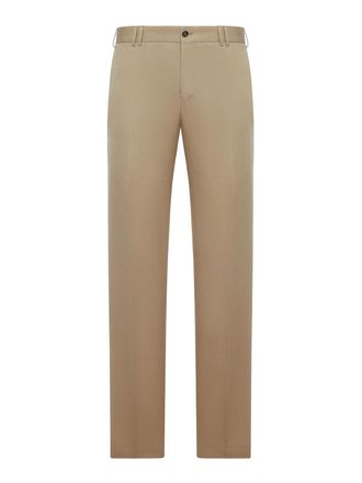 Pantaloni Torino Tailored Trousers In Linen And Cotton Blend