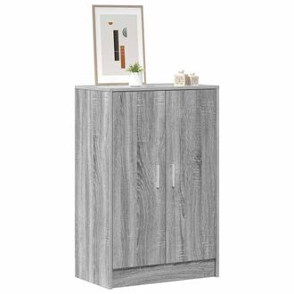 Berkfield Home Shoe Cabinet Grey Sonoma 60x35x92 cm Engineered Wood | Size: 60 x 35 x 92 cm