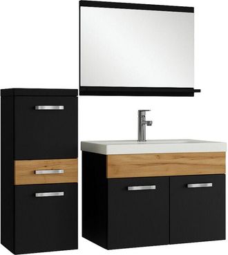 Badplaats Conjunto De Muebles De Ba&ntilde;o Alba 60 X 35 Cm - Negro Mate Con Rob