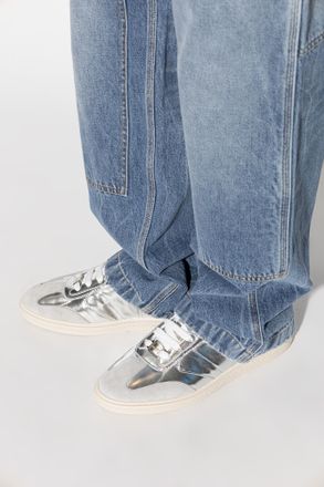 Versace Sports Shoes With Logo, Mens, Silver