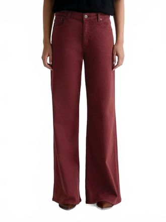 AG - Adriano Goldschmied Saige Wide Leg Jean In Cranberry