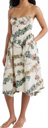 Free People Cherish Cotton Midi Dress In Ivory Combo