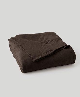 Pact Organic Favorite Tee Jersey Flat Sheet in Chocolate Heather at Nordstrom, Size Twin X-Long