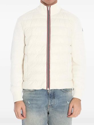 Moncler knit down jacket - men - Polyester/Down - M - White