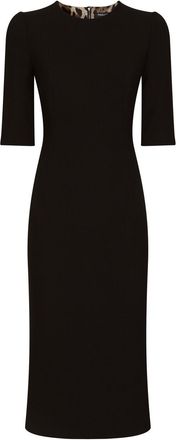 Dolce & Gabbana wool midi dress - women - Elastane/Elastane/Polyester/Virgin Wool - 40 - Black