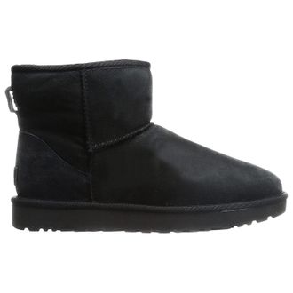 UGG Classic Mini II Suede Womens Ankle Boots - Black - Size:UK 8