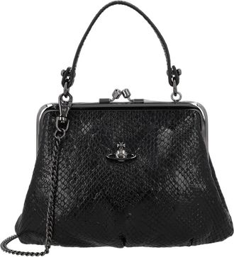 Vivienne Westwood Textured Snakeskin Pattern Clasp Shoulder Bag