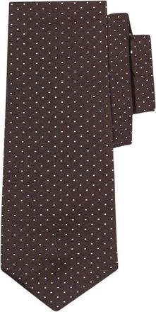 Brooks Brothers Polka Dot Silk Tie - Heren - Stropdassen - Bruin - ONE Size - Accessoires