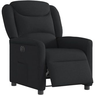 vidaXL Sill&oacute;n Reclinable El&eacute;ctrico De Tela Negro Vidaxl