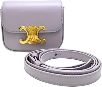 Celine Pre-owned Vintage Schoudertas - Dames - Vintage Schoudertas - Paars - ONE Size - Leer - Vintage