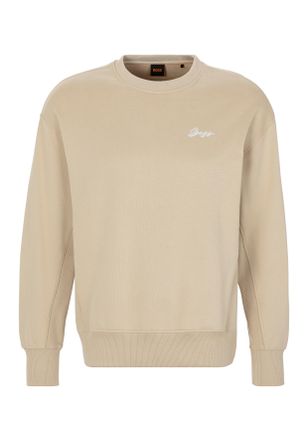 Boss Orange by Hugo Boss Sweatshirt BOSS ORANGE Eteia Premium Damenmode, Damen, Gr. XL (42), beige (open beige 287), Sweatware, Obermaterial: 100% Baumwolle, unifarben, relaxe