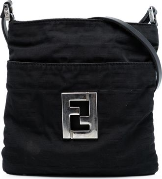 Fendi Pre-owned Womens Zucca Canvas Crossbody - Black Textile - One Size