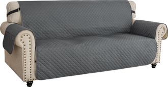 OEM Sof&aacute; De 3 Plazas, Funda Impermeable, Reversible, Antideslizante, Para Mascotas, Gris Oscuro