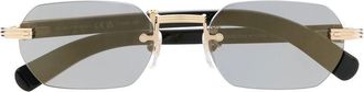 Cartier tinted geometric-frame sunglasses - men - Metal - 54 - Gold