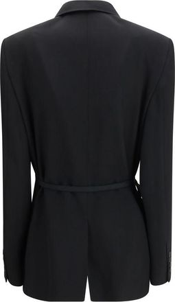 Balenciaga Wool Wrap Blazer - Black