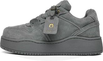 Generic NYSBH Spring Womens Retro Grey Platform Sneakers, Niche Vintage Chunky Sole Casual Sports Shoes,Versatile All-Match Shoe