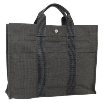 Herm&egrave;s Pre-owned Tote Bags, female, Gray, Size: ONE SIZE Pre-owned Vintage Canvas Tote Bag