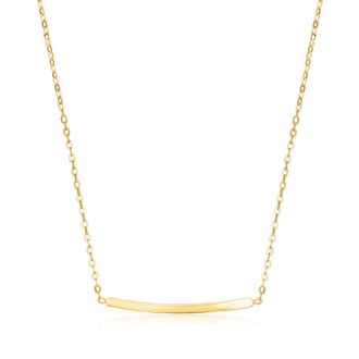 Canaria Canaria Italian 10kt Yellow Gold Bar Necklace