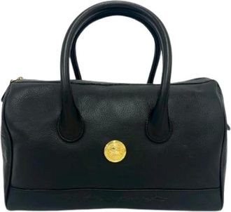 Burberry Pre-owned Handbags, female, Black, Size: ONE SIZE Pre-owned Leather Boston Bag