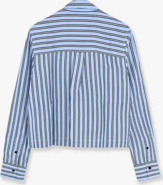 Closed Womens Shirt Cropped Blue Lyocell