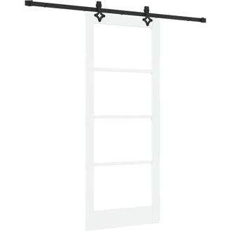 vidaXL Puerta Corrediza Orkdal Blanco 83 X 202 Cm Madera Y Metal
