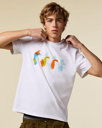 Cotopaxi Cuatro Bitmap T-Shirt - Mens in White at Nordstrom, Size Medium