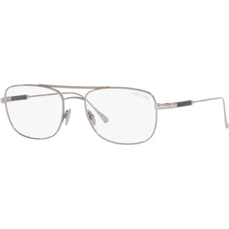 Tom Ford 54mm Square optical glasses in Silver at Nordstrom