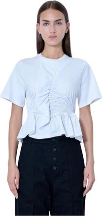 Cecilie Bahnsen Cbace T-Shirt - Dames - T-shirts - Wit - L - Katoen - Tops