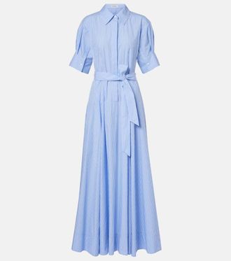 SIMKHAI Vestido largo Truman de algod&oacute;n a rayas